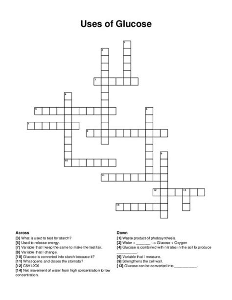 sugar unit crossword